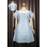 ราคา พร้อมส่ง LUXURY707 เดรสสั้นกลิตเตอร์วิบวับ แขนตุ๊กตา ทรงอกหัวใจ LX9568 (13527241340)