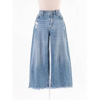 ราคา uniqlo กางเกงยีนส์ขายาว แต่งขาดๆ กระดุมซิปหน้า Preloved (20614419814)