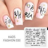 ราคา Kads เล็บปั๊มแผ่นแฟชั่นเล็บแสตมป์แม่แบบ DIY ภาพแม่แบบเล็บปั๊มแผ่นลายฉลุเครื่องมือ fa030 (684814294)