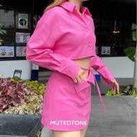 ราคา Mute Morgan shirt mini dress เชิ้ตมินิเดรสผ้าลินินเเท้ ดีเทลเอวเปิดมีเข็มขัดเส้นเล็กเก๋แบบใครเห็นต้องหันมอง (15669098746)