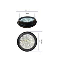 ราคา ไฟท้ายรถบรรทุก LED 24V กลมดวงเดียว สีแดง เหลือง ขาว ขอบยางรุ่นเปลียนดวงไฟ (18497632591)