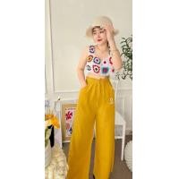 ราคา เสื้อไหมพรมถัก กางเกงขาบาน เอวยืด มีกระเป๋าข้าง งานสวยมากกก สาวอวบใส่ได้ อก 32 42 เอว24 34 สพ32 44 ยาว36 (17351563627)