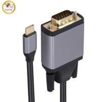 ราคา USB C To VGA Adapter 1080P Video Type C To VGA Monitor Converter For Laptop TV Projector Projection Screen Playback (21054671179)