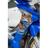 ราคา สติ๊กเกอร์ติดรถ สติกเกอร์แต่ง กันรอย สติกเกอร์เวฟ Honda Wave 110i 110iLED 125i 125iLED 125i ไฟเลี้ยวบังลม 125S 125R 100ยูบล็อก 100 ตัวเก่า ลาย หัวเสือ (21368977404)