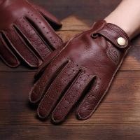 ราคา ถุงมือหนังวินเทจขี่จักรยานมอเตอร์รถยนต์ขับรถมอเตอร์ไซค์หนังวัวดูดซับกันเหงื่อขณะแข่งรถ (19471958498)