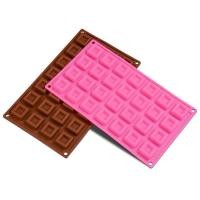 ราคา แม่พิมพ์ซิลิโคน พิมพ์สบู่ พิมพ์วุ้น พิมพ์ขนม รูปสี่เหลี่ยม 28 ช่อง 7 G (15064823347)