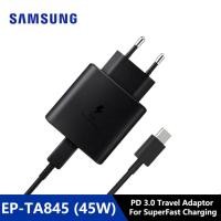 ราคา Samsung Super Fast Charger Adapter Original 45 W PD Charger EP TA845เครื่องชาร์จ USB C ถึง USB C 5A สำหรับ Galaxy A91 A90 A71 A70 S10 S20 S21 S22 S22 Ultra หมายเหตุ20 10 (17211664944)