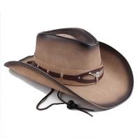 ราคา 05 X9 หมวกCowboy หมวกขี่ม้า หมวกมองโกล หนังกลับสุดคลาสสิค ทรงวินเทจ มีเชือกคล้องคอ (17787392460)