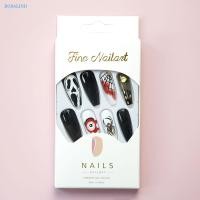 ราคา Rosalind เล็บปลอมฮาโลวีนแบบทำมือลวดลายตลกสีดำสีขาวเล็บพร้อมพลอยเทียมสำหรับผู้เริ่มต้นฝึกที่ตกแต่งเล็บ (20093761279)