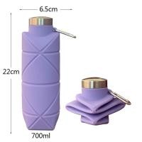 ราคา Foldable water bottle ขวดน้ำพับได้น้ำหนักเบา พกพาสะดวก หิ้วง่าย เที่ยวสะดวก 700ml (21285270751)