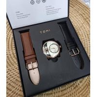 ราคา นาฬิกาแบรนด์ TOMI แบรนด์แท้ 100 พร้อมสายหนัง 2 สาย งานพร้อมกล่องตามรูป สินค้ากันน้ำ นาฬิกาผู้ชาย (21336876140)