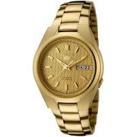 ราคา Seiko Mens SNK610 Seiko 5 Automatic Gold Dial Gold Tone Stainless Steel Watch (10883953398)