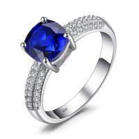 ราคา JewelryPalace สร้างสีแดงทับทิมสีฟ้าไพลินสีเขียวมรกตเกิด925เงินสเตอร์ลิง Solitaire แหวนหมั้นสำหรับผู้หญิงเบาะตัดพลอยของขวัญแต่งงาน (16261266391)