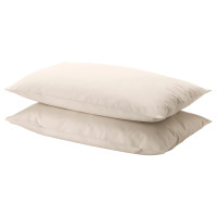 ราคา ปลอกหมอน 2 ชิ้น IKEA อิเกียของแท้ ซ๊รีย์ DVALA ทำจากผ้าฝ้ายบริสุทธิ์ ปลอกหมอนนุ่มขึ้นทุกครั้งที่ซัก ผ้าไม่เป็นขุย ขนาด 50 x 80 ซม (4881436802)