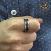 ราคา 555jewelry แหวนแฟชั่น สแตนเลส สตีล สำหรับผู้ชาย ลายหนัง ดีไซน์เท่ห์ รุ่น 555 R046 แหวนสแตนเลส แหวนผู้ชาย HVN R11 (21345580245)