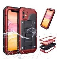 ราคา 360 Full Protective waterproof Swimming Diving Outdoor Shockproof Cover For iPhone 14 13 12 12PRO 11 Pro XS MAX XR X SE 7 8 6 6S Plus Metal Aluminum Bumper Cover (18149456702)