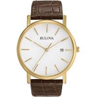 ราคา Bulova Mens Classic Leather Strap Watch Brown Leather Strap Classic (20005171845)