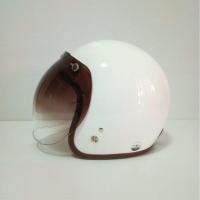 ราคา AVEX หมวกกันน็อควินเทจ รุ่น LB สีขาวเงา คิ้วนำ้ตาล ผ้านำ้ตาล พร้อมแว่นbubble สีทูโทน (19196746702)