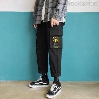 ราคา Four Seasons ผู้ชายญี่ปุ่น Ins Overalls ชายยอดนิยมโลโก้หลวม Han Edition นักเรียนลำแสงยาวกางเกงขายาวสำหรับ MenROCK RIDE สปอตสินค้า สินค้าสปอต สินค้าสปอต A วันวาเลนไทน์ ของขวัญ ของขวัญ gift gift gift (7