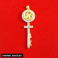 ราคา Inspire Jewelry จี้กังหันล้อมเพชร รูปกุญแจ งาน Design นำโชค แชกงหมิว เสริมดวง อายุยืน ปราศจากภัยทั้งปวง เงินทองไหลมาเทมา (13406712624)