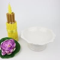 ราคา พาน พานเชิง จานเชิง พานเซรามิค 7 นิ้ว พานเซรามิคงานไทย (6444084190)