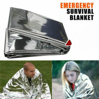 ราคา 1pc 130x210cm 140x210cm 160x210cm Outdoor Hiking Kits Camping Waterproof Emergency Mylar Survival Rescue Blanket Foil Thermal Heat First Aid (19582860401)