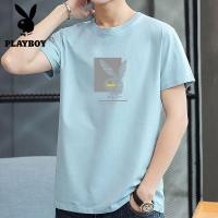 ราคา ผู้ชาย PLAYBOY เสื้อยืดผ้าฝ้ายยี่ห้อแขนสั้นพิมพ์ลาย T203 (7636533193)