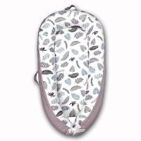 ราคา เตียงทารกแบบพกพา ที่นอนเด็กอ่อน ผ้าฝ้าย 100 มีขอบกั้น ง่ายต่อการใช้งานและการเดินทาง (15627897242)