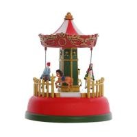 ราคา Navidad Decor Christmas Village Glowing Music House Carousel Ferris Wheel Christmas Tree Decoration Ornaments Gifts for Children (20518449763)