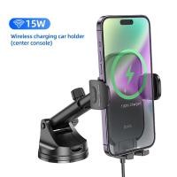 ราคา Hoco แท่นชาร์จในรถแบบไร้สายสำหรับ iPhone 14 13 12 11 Pro 15W ที่วางโทรศัพท์ในรถยนต์แบบชาร์จเร็วสำหรับ Samsung S22 Xiaomi 14 (21358647712)