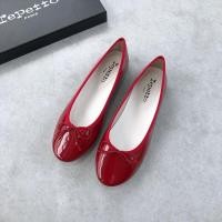 ราคา Repetto รองเท้าบัลเล่ต์ หนังวัวแท้ ส้นหนา ประดับโบว์ สีแดง แฟชั่นสําหรับสตรี QYUE (19588119023)
