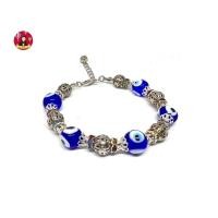 ราคา กำไลข้อมือ Evil Eyes ดวงตาปีศาจประดับด้วยคริสตัลและ Murano gl (17444616217)