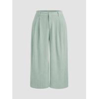 ราคา Cider Corduroy High Waist Pleated Zip Wide Leg Trousers Curve Plus (20689703607)