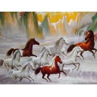 ราคา ภาพโปสเตอร์มงคล เสริมฮวงจุ้ย ม้าแปดตัว ไต่น้ำตก ขนาด16 20 นิ้ว (7462371145)