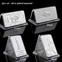 ราคา เหรียญที่ระลึกชุบสีเงินทรงสี่เหลี่ยม2ชิ้นอนุสาวรีย์เทพีเสรีภาพเหรียญที่ระลึกเหรียญที่ระลึกนกอินทรีม้ากระทิงเหรียญที่ระลึก (21026178012)