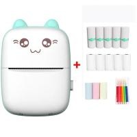 ราคา Cute Cat Mini Home Office Label Printing Machine Portable Thermal Printer Photo Printer Pocket Photoprinter (20591030546)