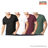 ราคา พร้อมส่ง ARROW Lite T Shirt เสื้อยืดคอวี 4 ตัว (20697648124)