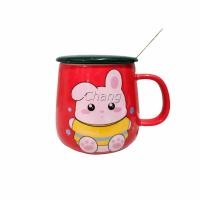 ราคา Chang แก้วกาแฟเซรามิก ถ้วยนม กาแฟ ฝาปิดคละสี เเถมช้อน Tableware (17225516944)