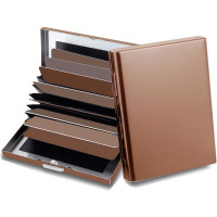 ราคา ที่ใส่บัตรเครดิตกระเป๋าเงินใส่บัตรโลหะสำหรับผู้ชายผู้หญิงกระเป๋าสตรีทรงถังของขวัญ10ใบสำหรับกระเป๋าใส่บัตรเครดิต (21357661907)