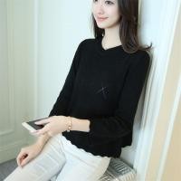 ราคา เสื้อผ้าถักฉลุลายทรงหลวมสไตล์เกาหลีแบบใหม่ฤดูใบไม้ผลิและฤดูใบไม้ร่วงปี2023เสื้อคลุมไซส์ใหญ่เสื้อไหมพรมสวมหัวแขนสามส่วนแบบบางสำหรับผู้หญิง (20785144552)