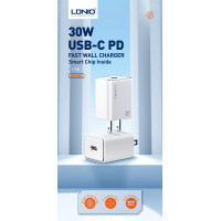 ราคา LDNIO 30W USB C PD 30W A1508C มีระบบป้องกันไฟเกิน โอเวอร์โหลด ป้องกันไฟกระฉาก (15937981602)