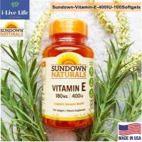 ราคา วิตามินอี Vitamin E 180 mg 400 IU 100 Softgels Sundown Naturals (6694134940)