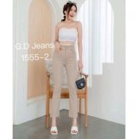 ราคา กางเกงผู้หญิงขาม้าGD155 2ผ้ายืดสีกากีผ้านิ่มปลายขาตัด (20003653621)