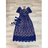 ราคา ป้าย Ticha เดรสยาวลูกไม้คอปก บุซับอย่างดีลูกไม้เนื้อแน่นใส่สบายๆ (21376753894)