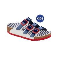 ราคา Birkenstock รองเท้าแตะ เด็กผู้หญิง รุ่น Florida สี Nautical Stripes Navy White 1015630 regular (19042531565)