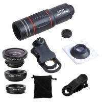 ราคา Hot 18X escope Mobile Phone ephoto with 3 In 1 Kit Fisheye Wide Angle Macro for Samsung All Smartphones (20429741422)