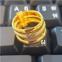 ราคา แหวน 3 วงติด 0606 หนัก 2 สลึง รุ่นเคลือบทองหนาพิเศษ แหวนหัวใจแถวทองไมครอน แหวนทองไมครอน แหวนทองชุบ แหวนทองสวย แหวนหนัก (16945646678)