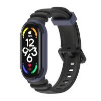 ราคา BassPal สายนาฬิกาสองโทนสีสไตล์สปอร์ตสำหรับ Mi Band 5 6 7สำหรับ Xiaomi MiBand 5 6สายรัดข้อมือเปลี่ยนสายนาฬิกาข้อมือซิลิโคน TPU แบบนิ่ม Miband5สาย Miband7 Miband6 (16972522773)