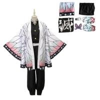 ราคา Kochou Shinobu Cosplay Demon Slayer Cosplay Costume Anime Shinobu Haori Wig Kimono Uniform Coat For Woman Halloween Costume (19810905213)