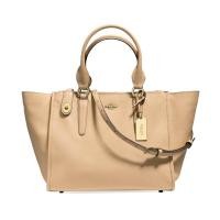 ราคา กระเป๋าถือ COACH แท้ ใบใหญ่ หนังแท้ หนังฟอกแบบกันรอยขีดข่วน ช่องเยอะ มีสายยาว COACH 33995 CROSBY COLORBLOCK CARRYALL LEATHER BAG Nude (21343591561)